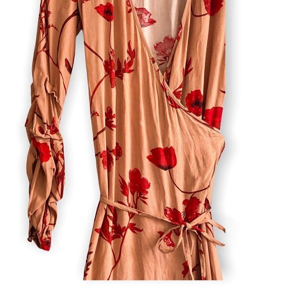 Johanna Ortiz x H&M Crepe Wrap Front Maxi Dress,‎ size XS - Picture 6 of 9